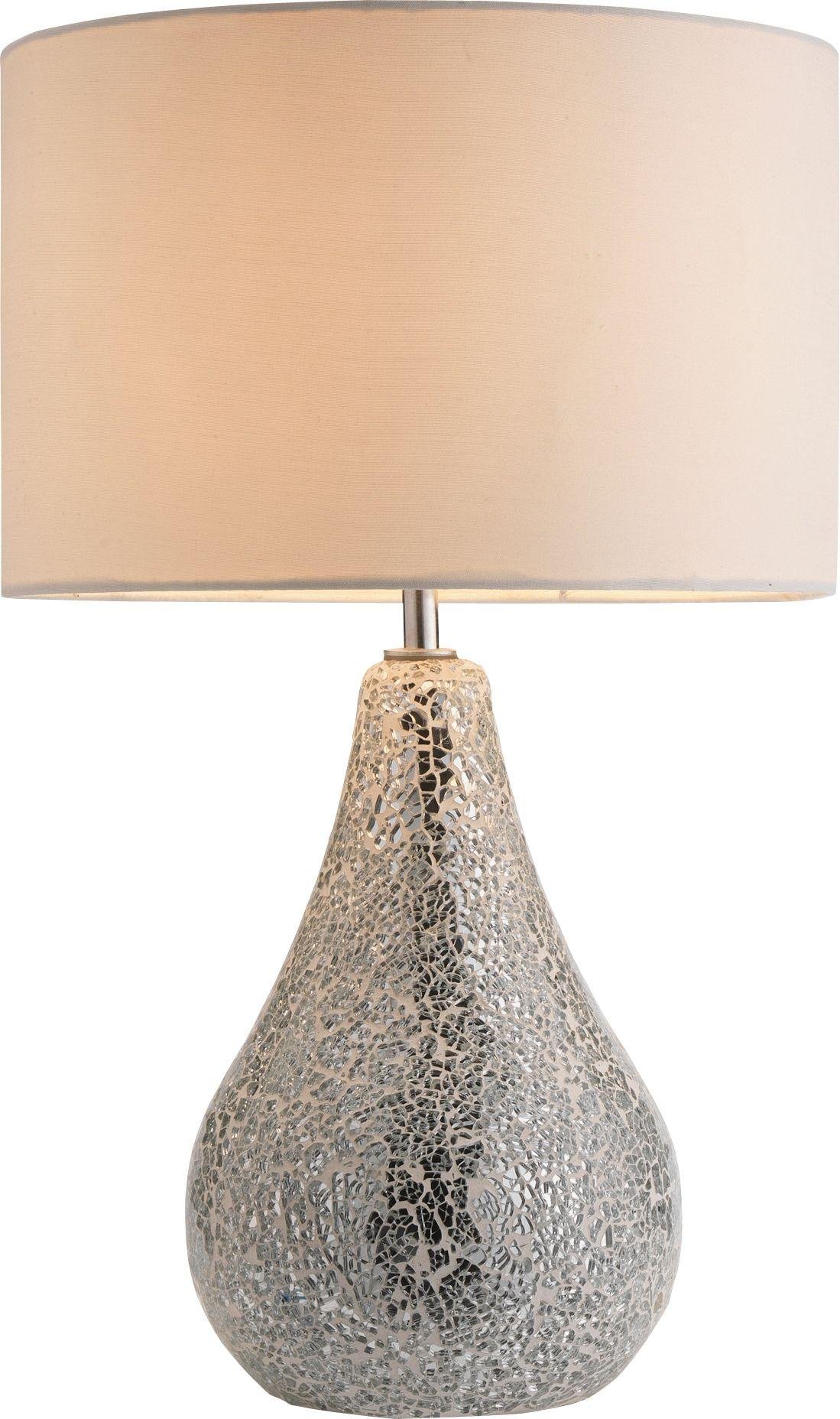 Argos Home Eloise Crackle Finish Table Lamp - Silver