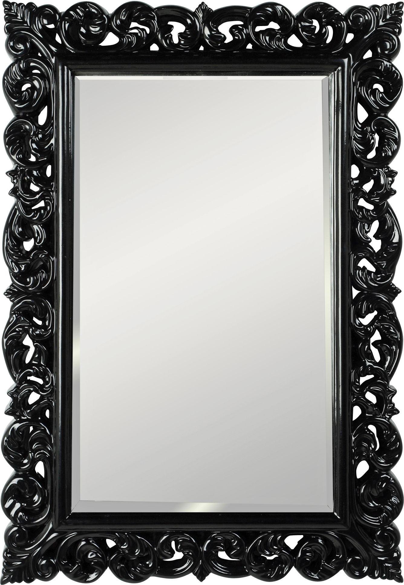 Argos Home Isabella Rec High Gloss Wall Mirror - Black