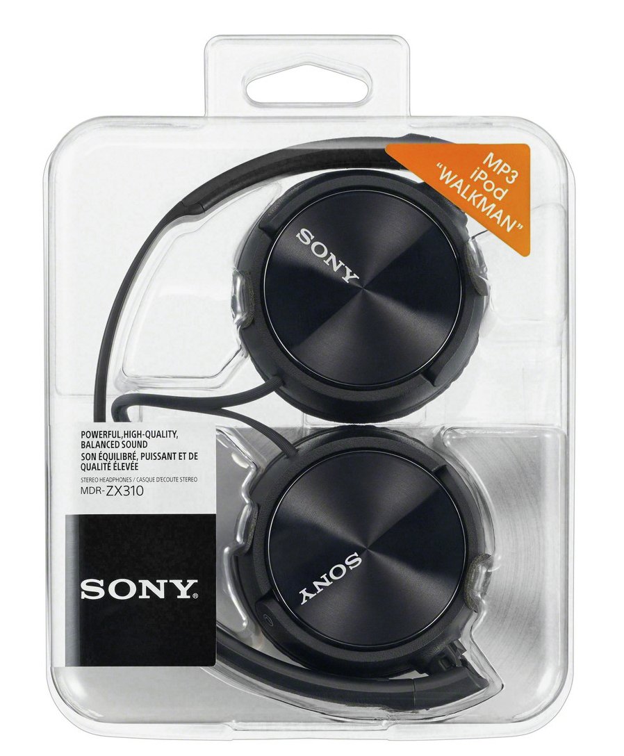 Buy Sony ZX310 On-Ear Wired Headphones - Black | Wired headphones