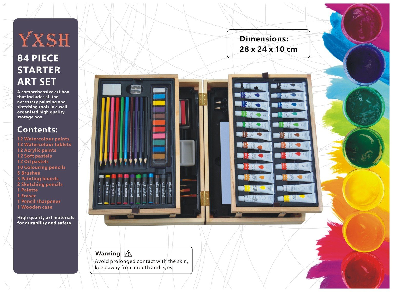 Buy YXSH Starter Art Boxed Set - 84 Pieces | Art sets and