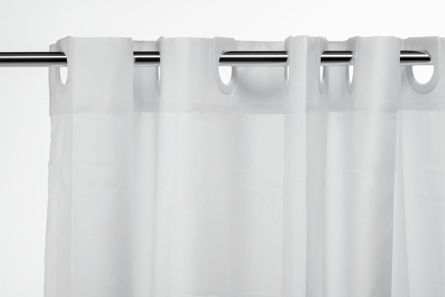 Croydex Hookless Shower Curtain Plain - White.