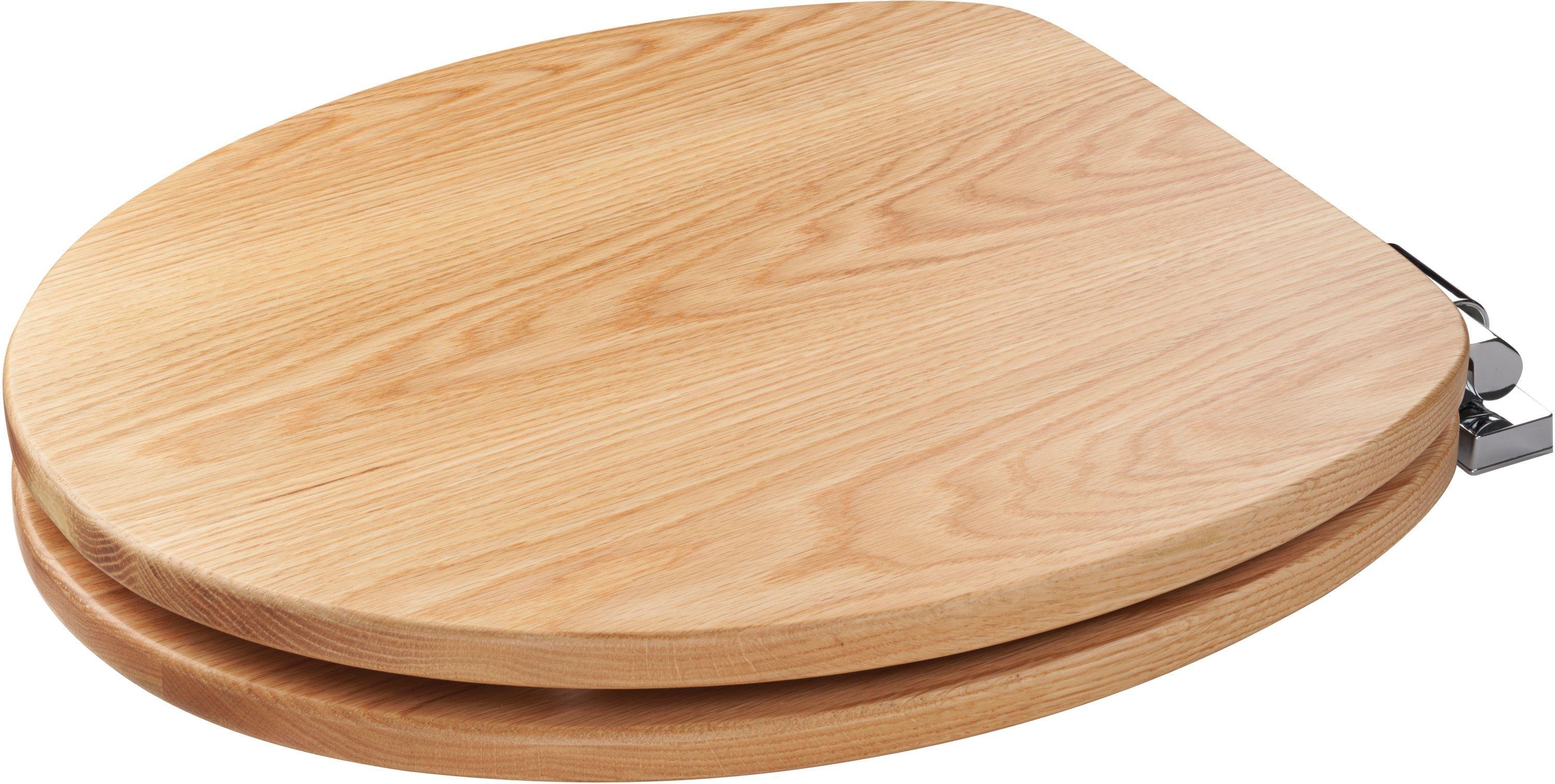 Croydex Sit Tight Fitzroy Solid Oak Toilet Seat - Natural