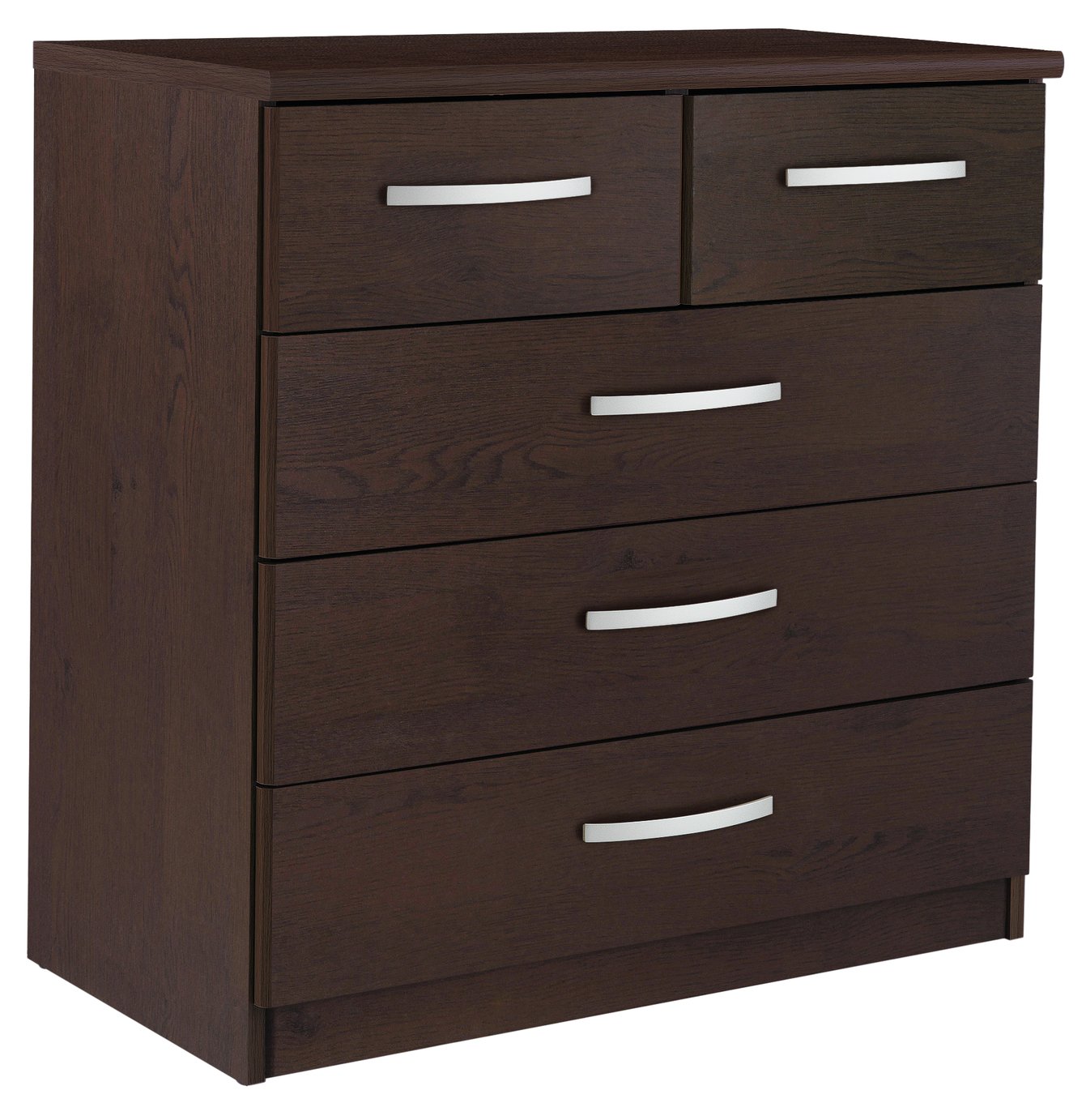 Argos Home Hallingford 3+2 Drawer Chest - Dark Oak Effect