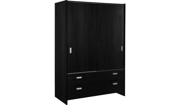 Buy Argos Home Capella 2 Door 2 Drawer Sliding Wardrobe Black Wardrobes Argos