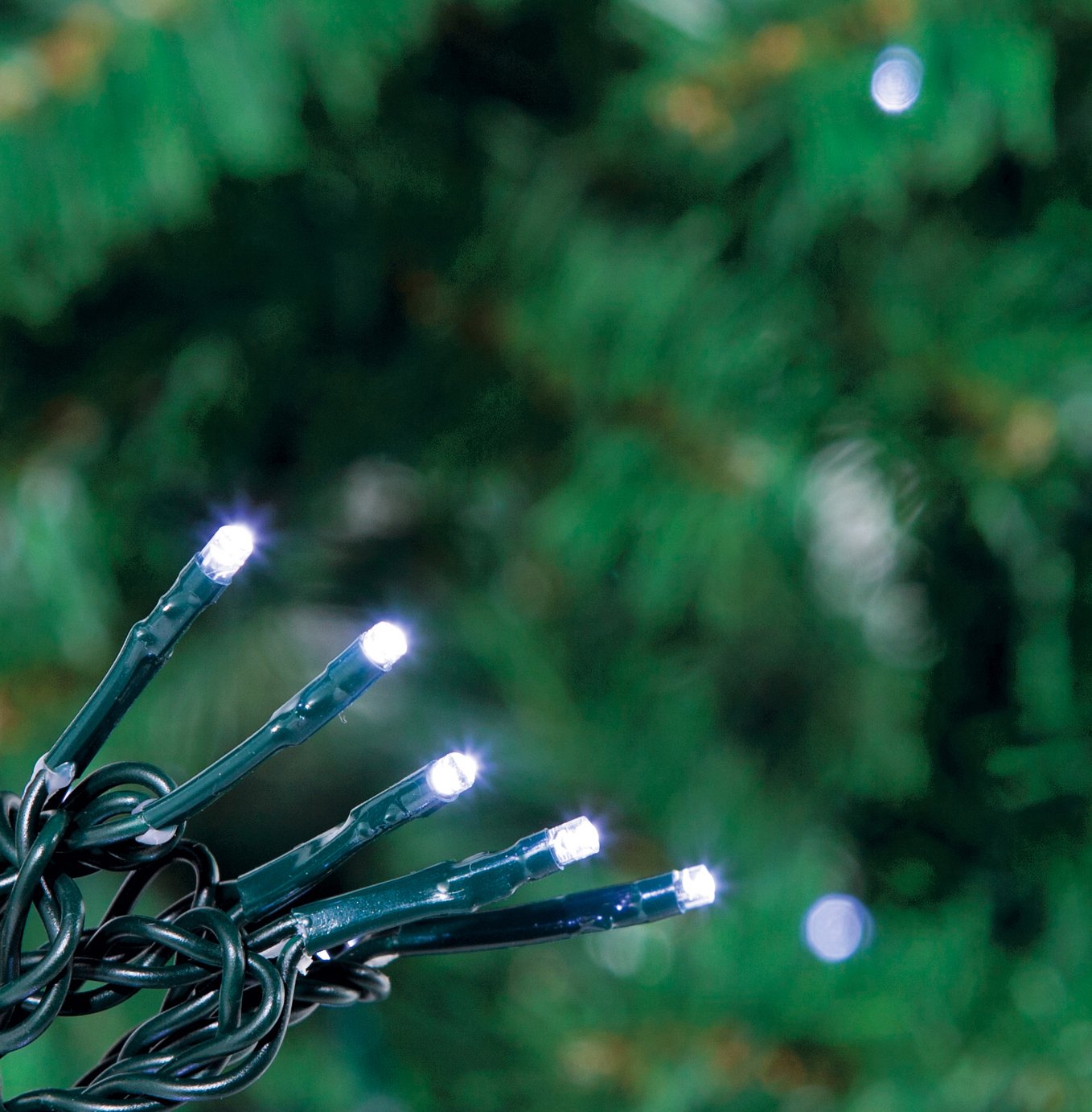 80 Multi-Function LED Christmas Tree Lights - Bright White