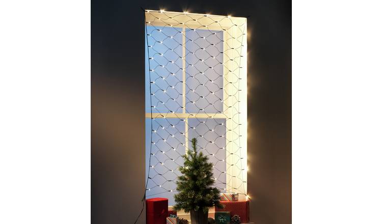 Christmas window shop net lights