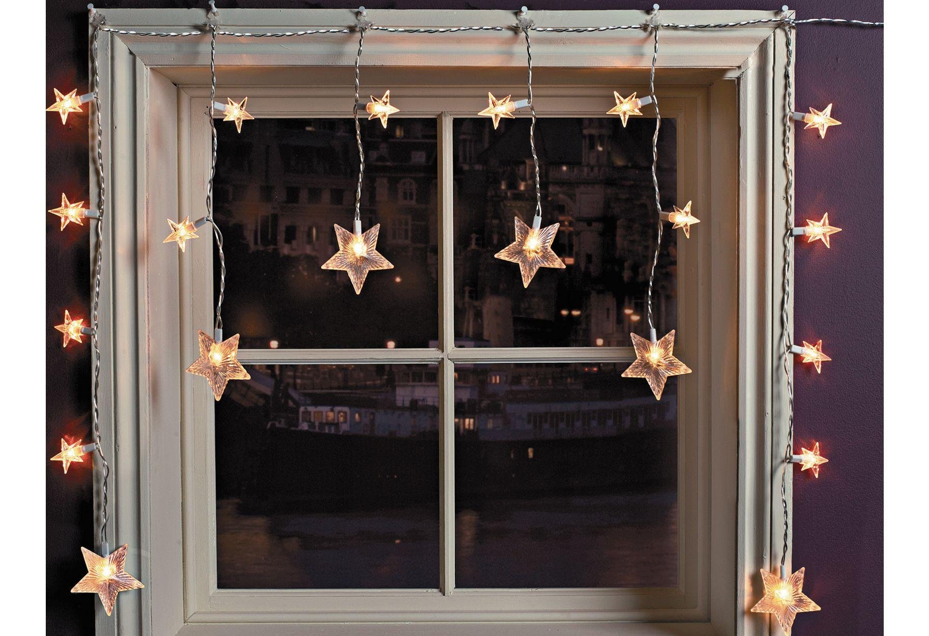Star Window Christmas Decoration Lights - Clear