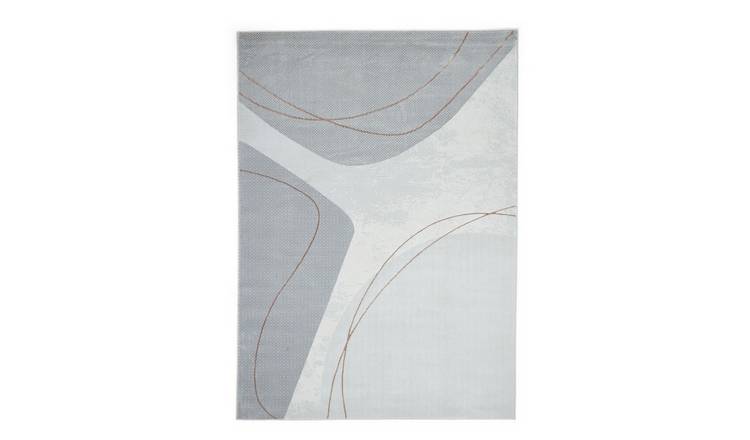 Mega Flooring Grey Modern Abstract Rug - 160 x 230cm