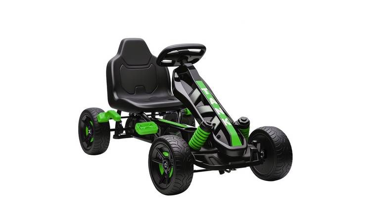 AIYAPLAY Freewheel Brake EVA Wheels Metal Frame Kids Pedal Go Kart - Green