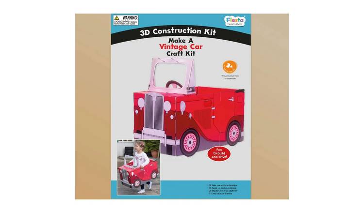Fiesta Crafts 3D Construction Craft Vintage Car - 6 Years +