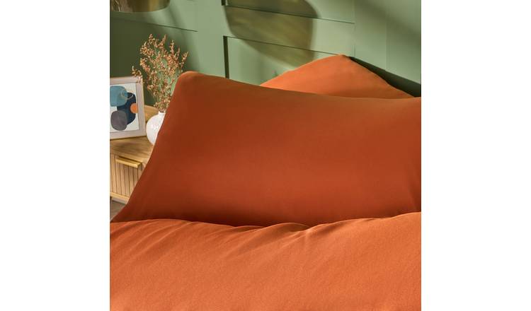 OHS 2 Pack Plain Dyed Housewife Pillowcases - Rust
