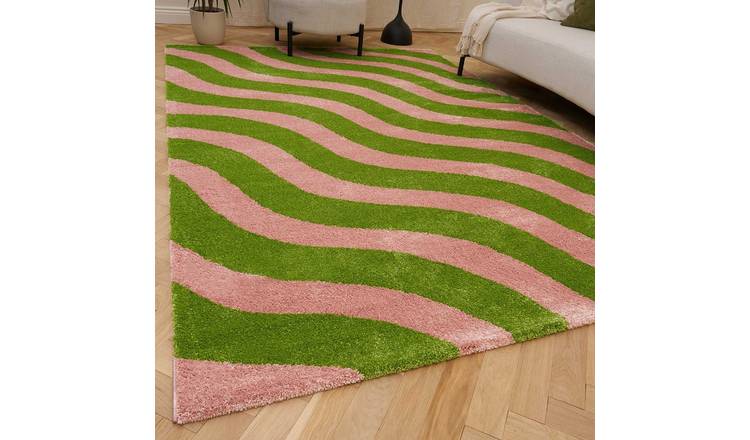 The Rugs Olive Joli Wavy Rug - 80 x 150cm