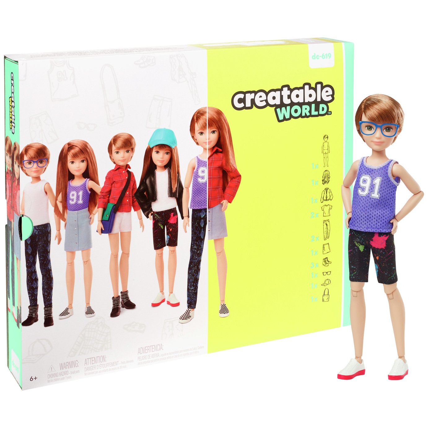 Creatable World Deluxe Character Kit - Copper Straight Hair