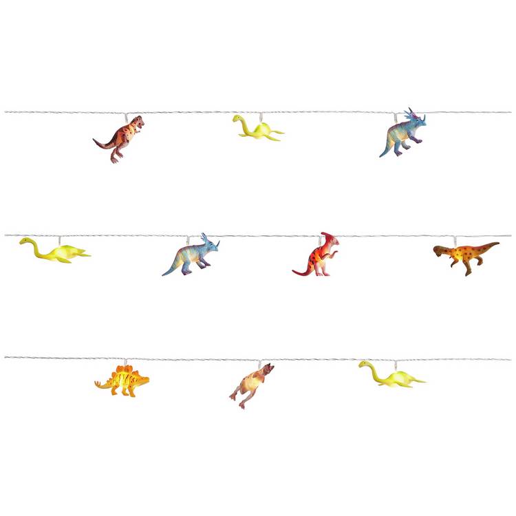 Glow Dinosaur LED String Lights - Multicoloured 0