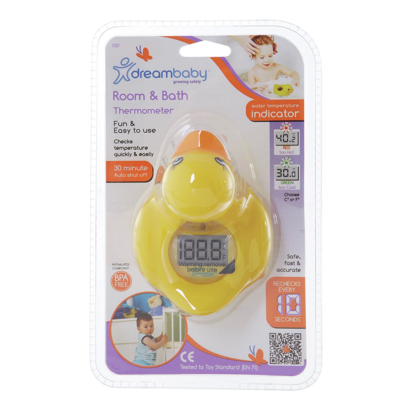 Dreambaby 2 in 1 Digital Bath and Room Thermometer - Duck