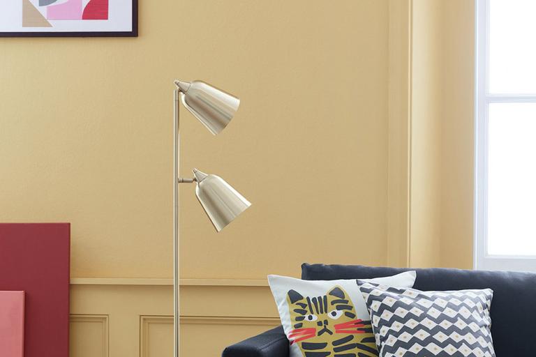 Image of a double headed floor lamp.