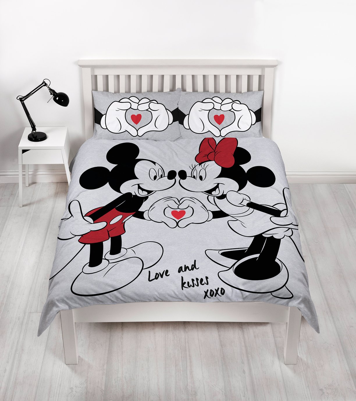 Disney Mickey & Minnie Love Bedding Set - Double