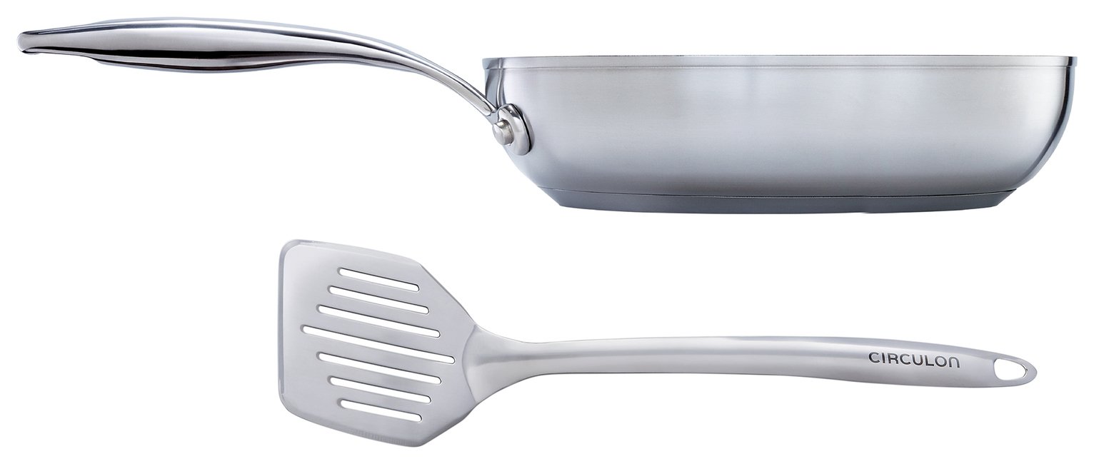 Circulon S Series 24cm Stainless Steel Pan and Spatula