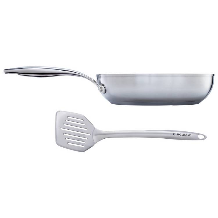 Circulon S Series 24cm Stainless Steel Pan and Spatula 0