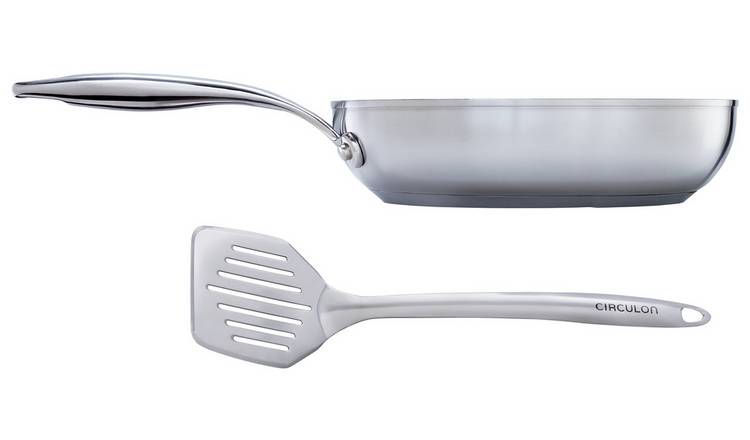Circulon S Series 24cm Stainless Steel Pan and Spatula
