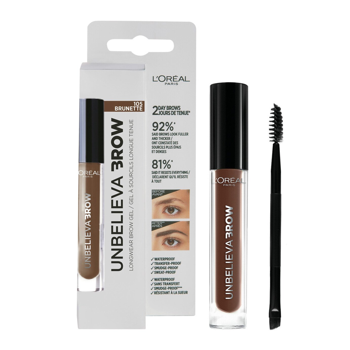 L'Oreal Paris Unbelieva Eyebrow Gel - Brunette