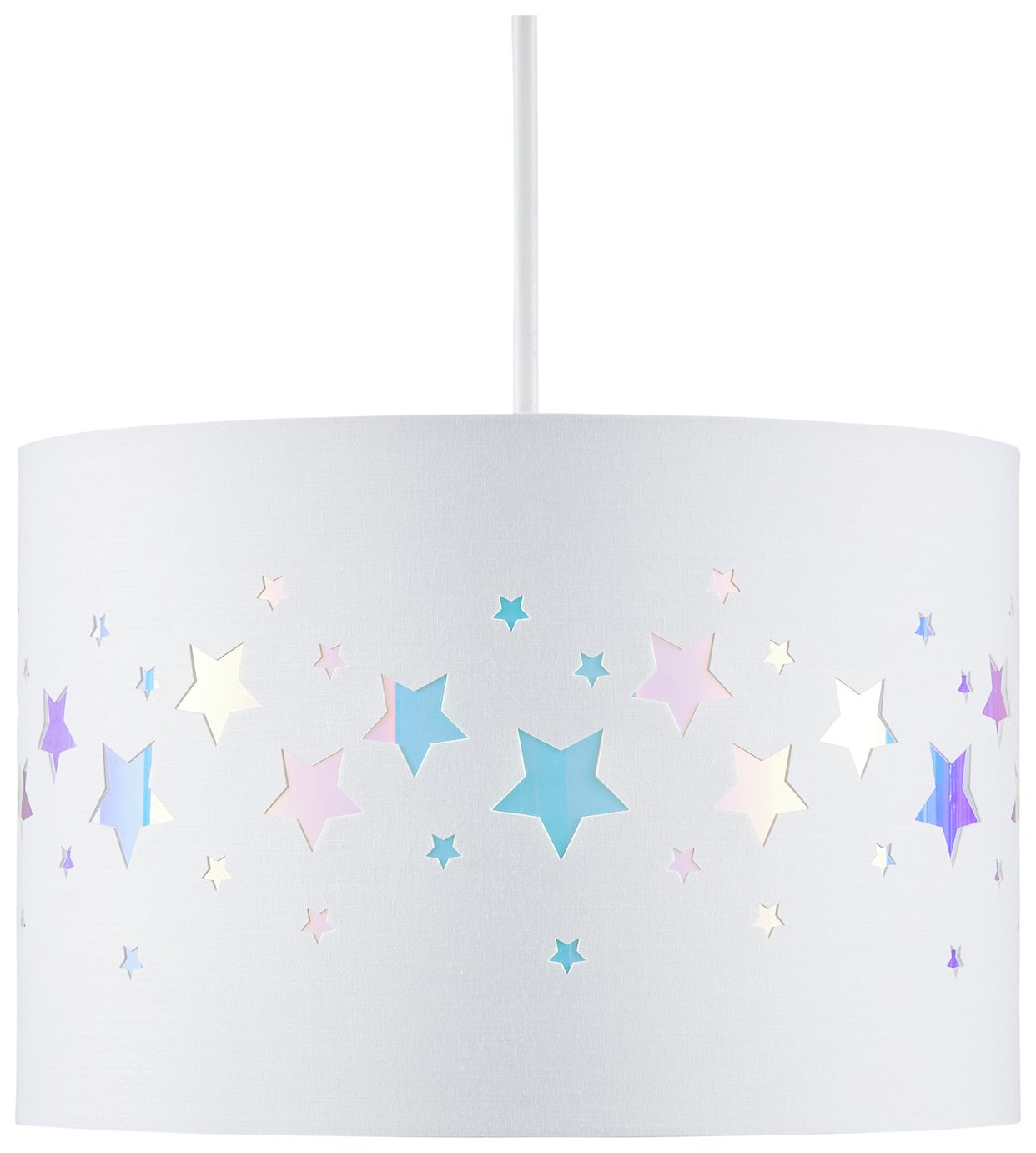 Glow Kids Iridescent Stars Easy Fit Ceiling Shade - White