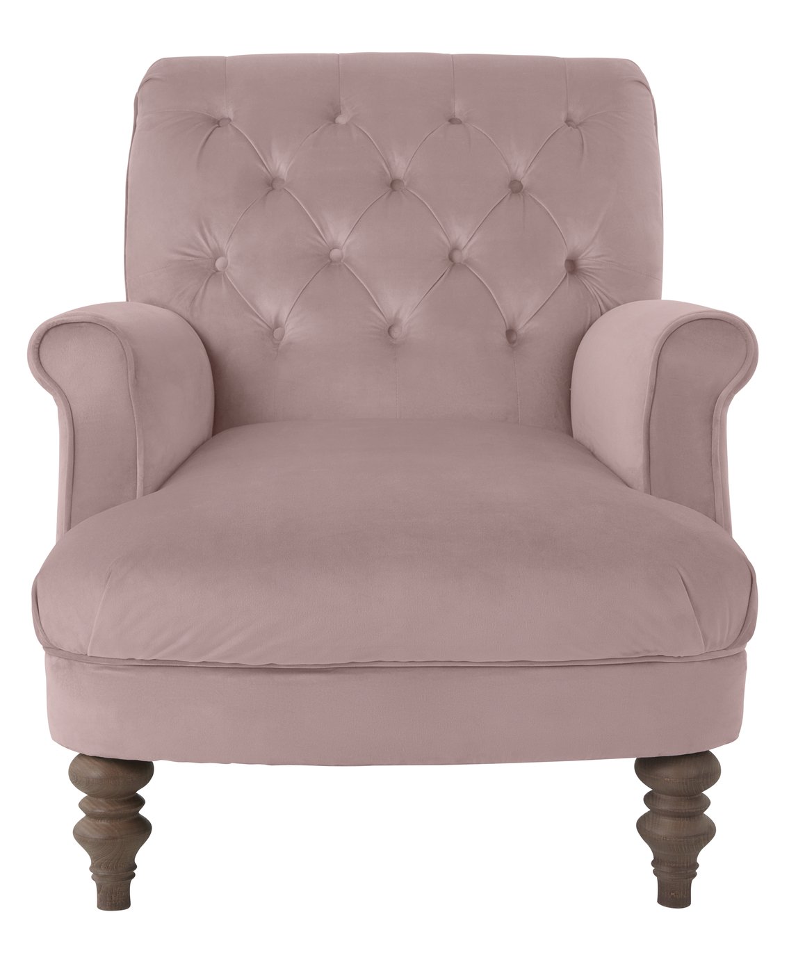 Habitat Valerie Velvet Accent Chair - Pink