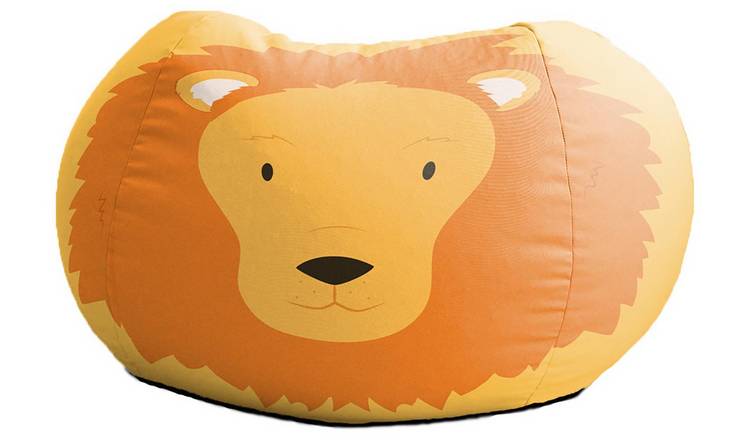 rucomfy Kids Lion Animal Bean Bag Medium Round