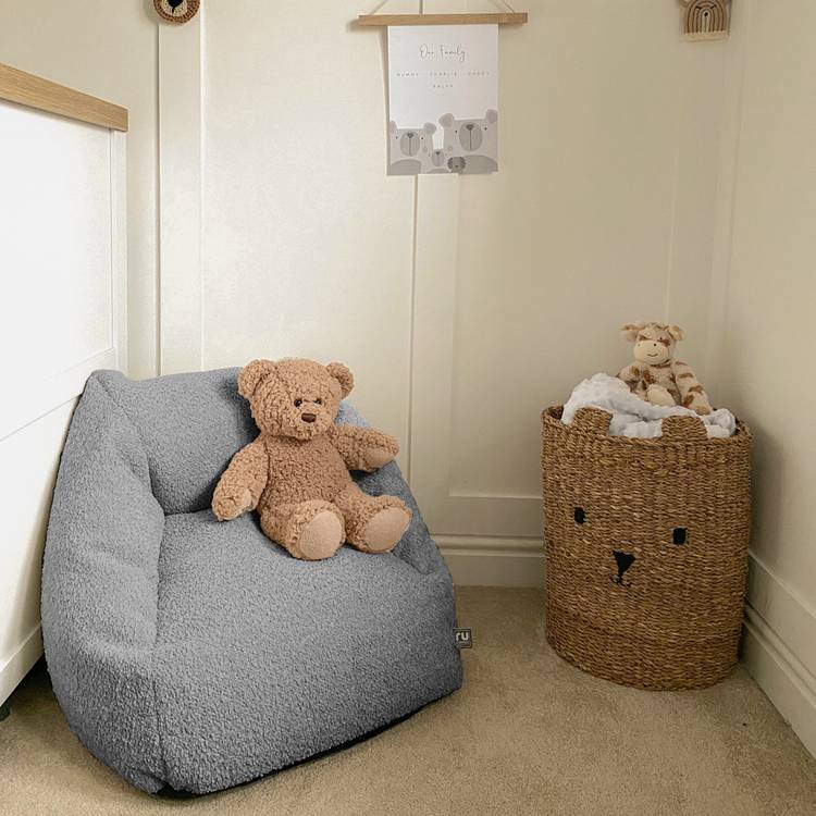 rucomfy Kids Snuggle Bean Bag Chair - Grey 0