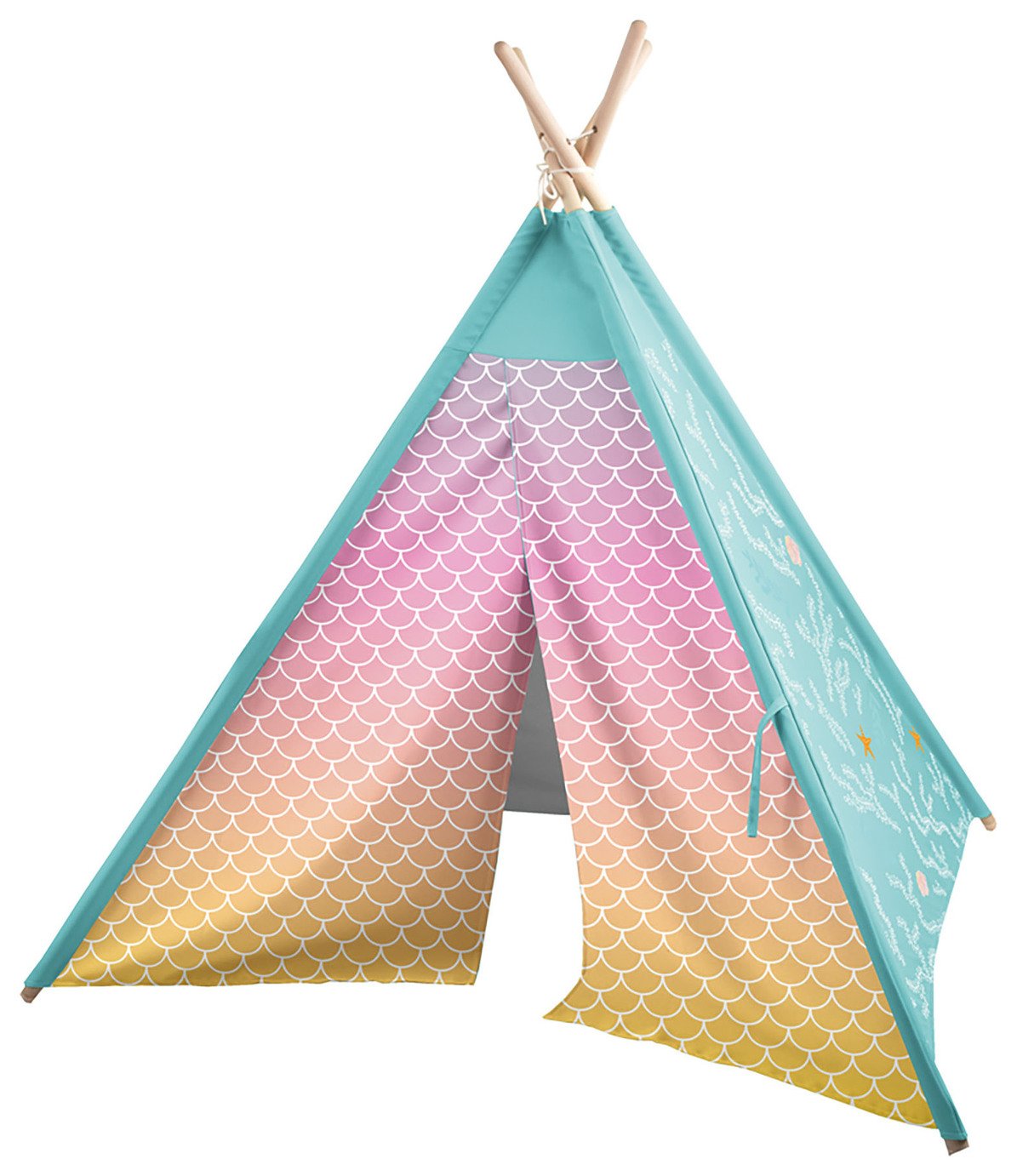 rucomfy Kids Mermaid Tail Teepee Tent