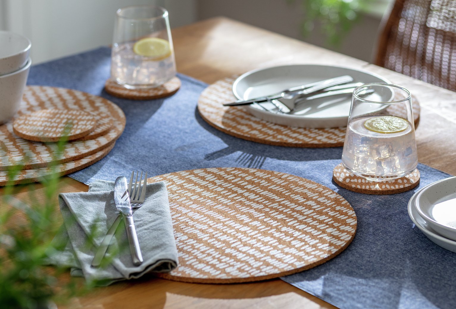 Habitat Printed Cork Placemats and Coasters