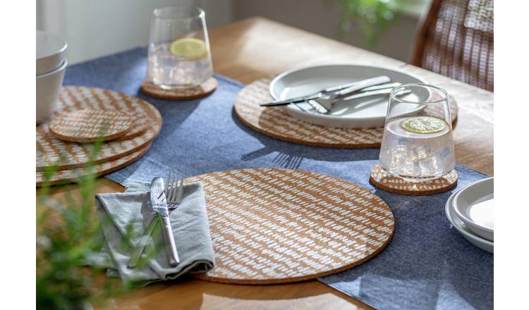 Habitat Printed Cork Placemats and Coasters