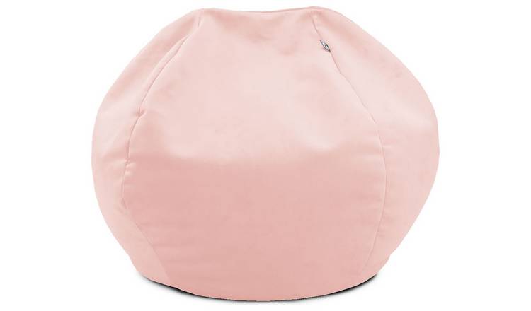 rucomfy Kids Mini Slouch Velvet Bean Bag - Pink