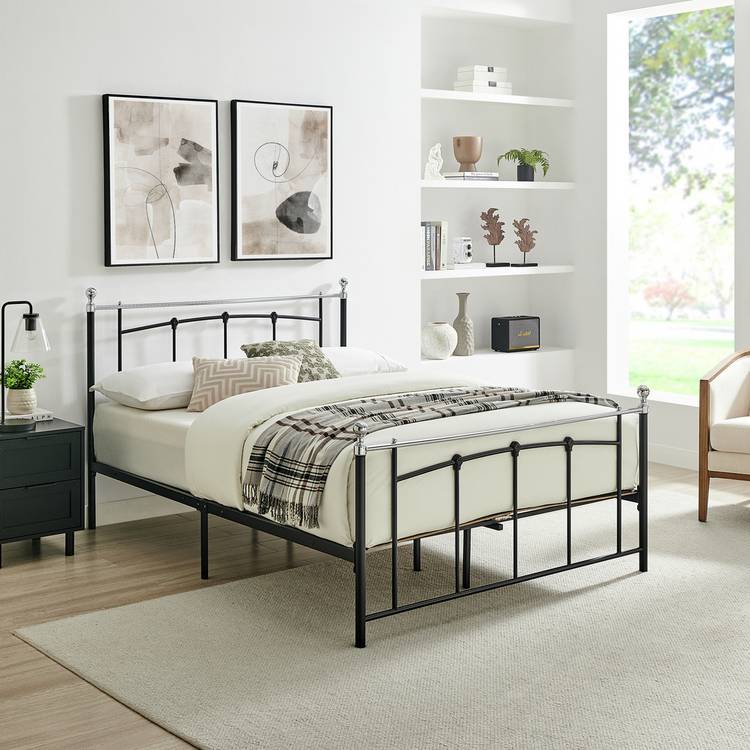 Argos Home Yani Small Double Metal Bed Frame - Black 0