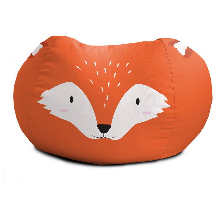 rucomfy Kids Fox Animal Bean Bag Medium Round 0