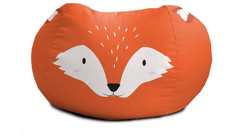 rucomfy Kids Fox Animal Bean Bag Medium Round