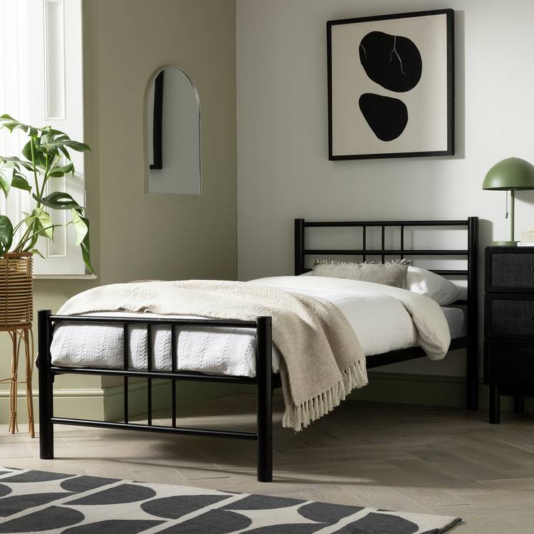 Argos Home Atlas Single Metal Bed Frame - Black 0