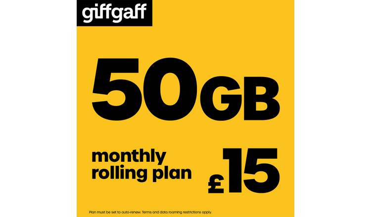 giffgaff 50GB Pay As You Go Sim Card