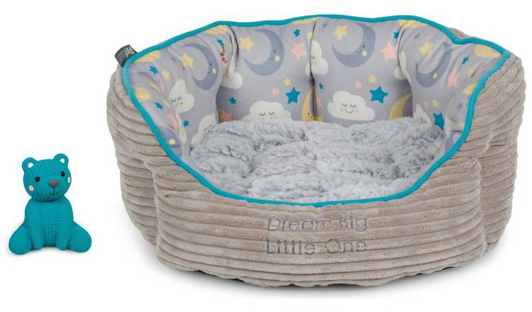 Buy Petface Puppy Bundle Dog Grey Bed With Toy Small Dog beds Argos