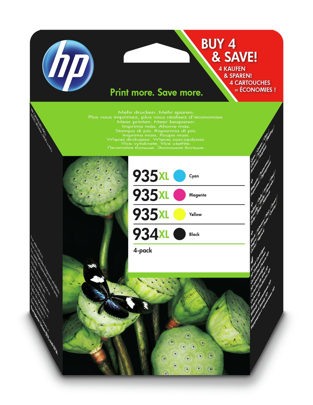 HP 935XL / 934XL High Yield Ink Cartridges - Black & Colour