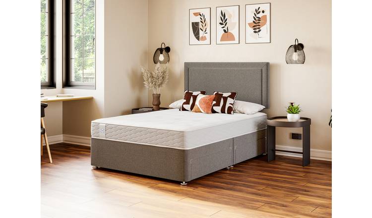 Buy Sealy Newman Support Superking Divan Bed Grey Divan beds