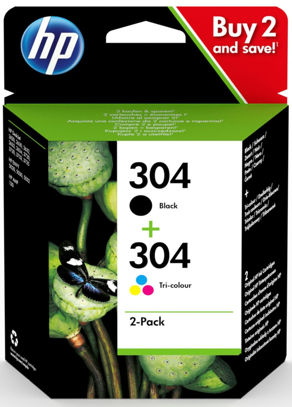 HP 304 Original Ink Cartridges - Black & Colour