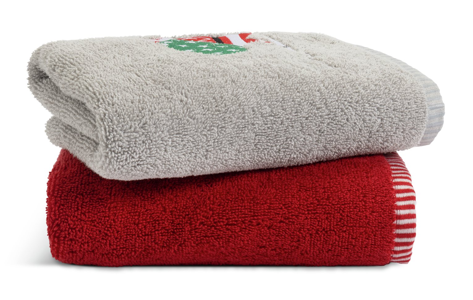 Habitat Christmas Classic Xmas 2 Pack Hand Towel-Multicolour