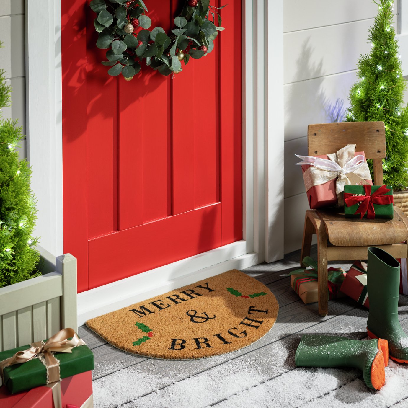 Argos Home Merry & Bright Christmas Doormat