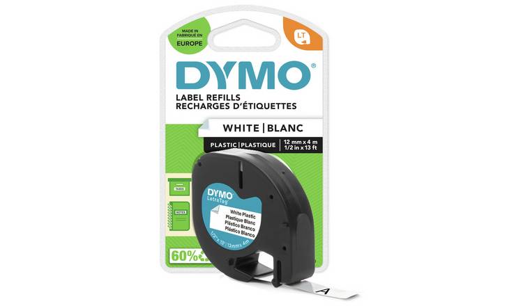 Buy Dymo LetraTag Plastic Tape - Black and White