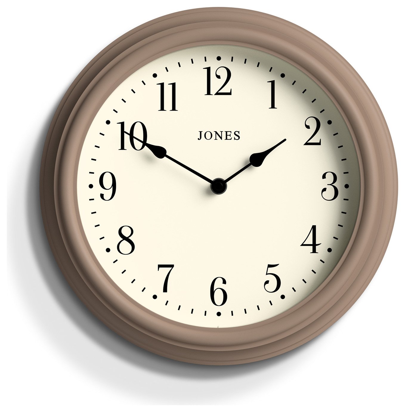 Jones Venetian Analogue Matte Wall Clock - Mole Grey