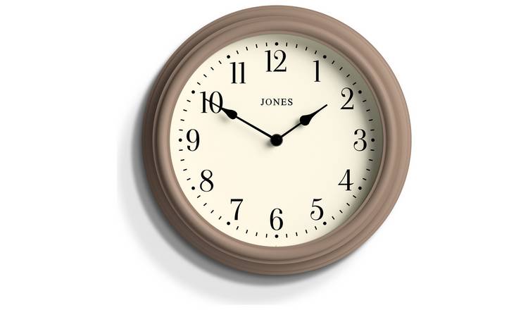 Jones Venetian Analogue Matte Wall Clock - Mole Grey