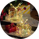 Argos Home Pack of 2 Christmas Acrylic Presents Decoration.