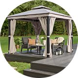 Gazebos and awnings.