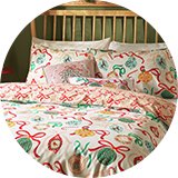 Christmas bedding.